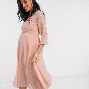 Elegant Floral Embroidered Dress